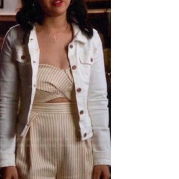 Topshop Twist Bandeau Jumpsuit in Natural Size 10 - Picture 3 of 6